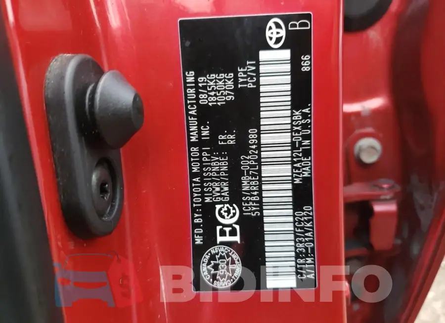5YFB4RBE7LP024980 Photo# 12