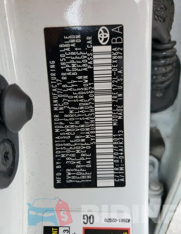 5YFBURHE5HP730621 Photo# 12