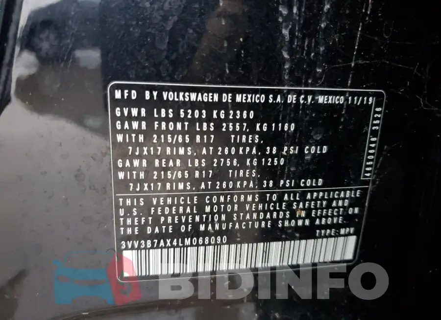 3VV3B7AX4LM068090 Photo# 13