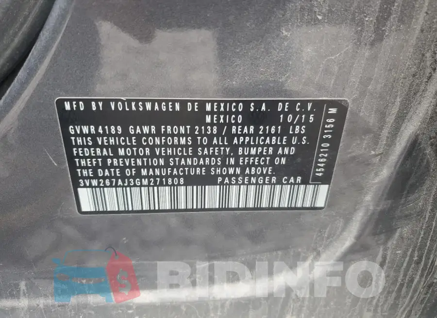 3VW267AJ3GM271808 Photo# 13