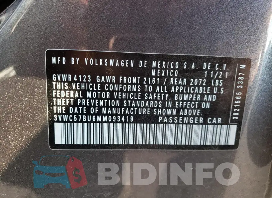 3VWC57BU6MM093419 Photo# 12
