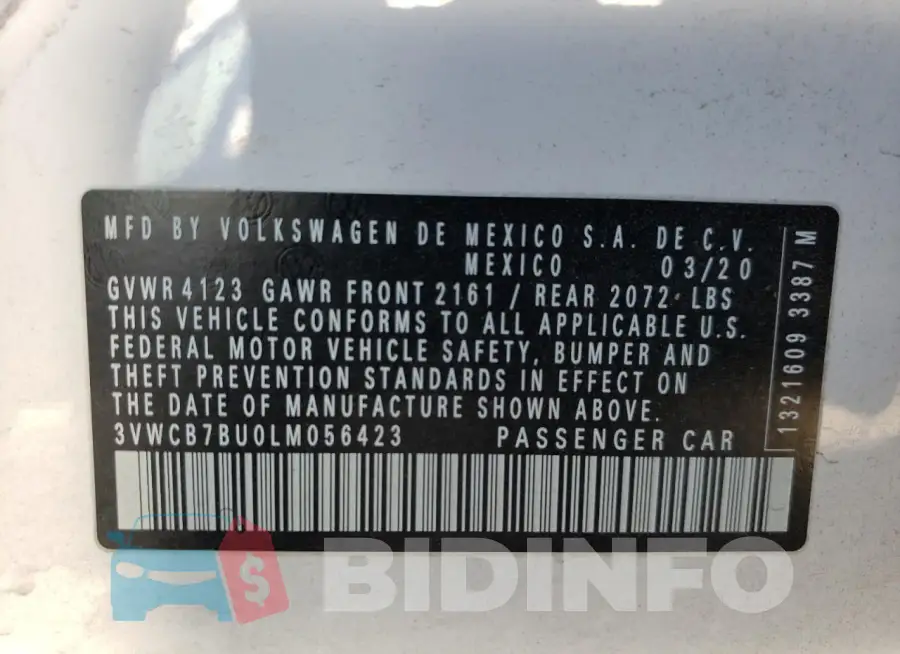 3VWCB7BU0LM056423 Photo# 12