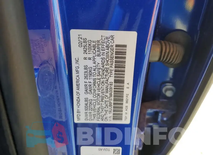 19UUB6F57MA009183 Photo# 12