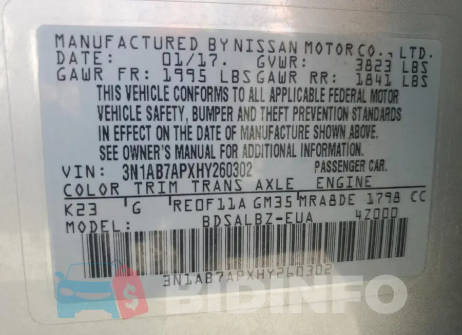 3N1AB7APXHY260302 Photo# 13