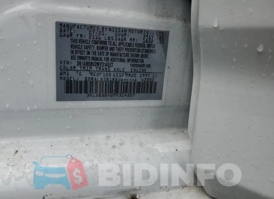3N1AB8BV2MY314527 Photo# 12