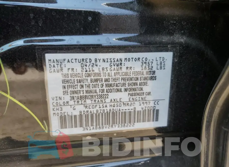 3N1AB8BV2RY338222 Photo# 12