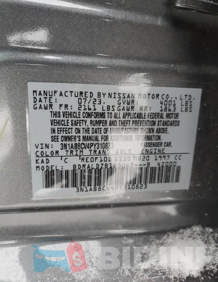 3N1AB8CV4PY310823 Photo# 12