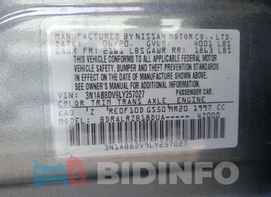 3N1AB8DV9LY257027 Photo# 12