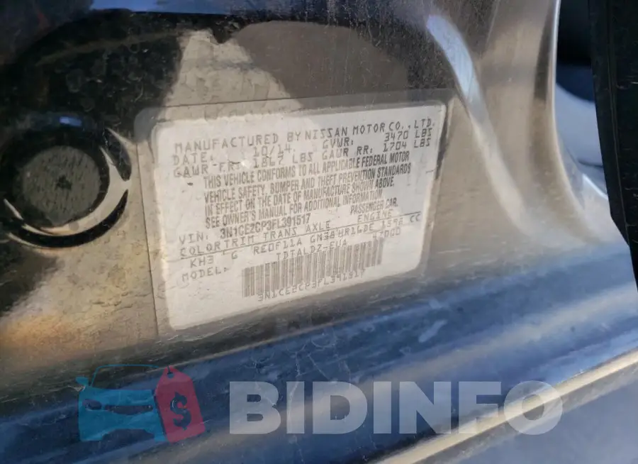 3N1CE2CP3FL391517 Photo# 12