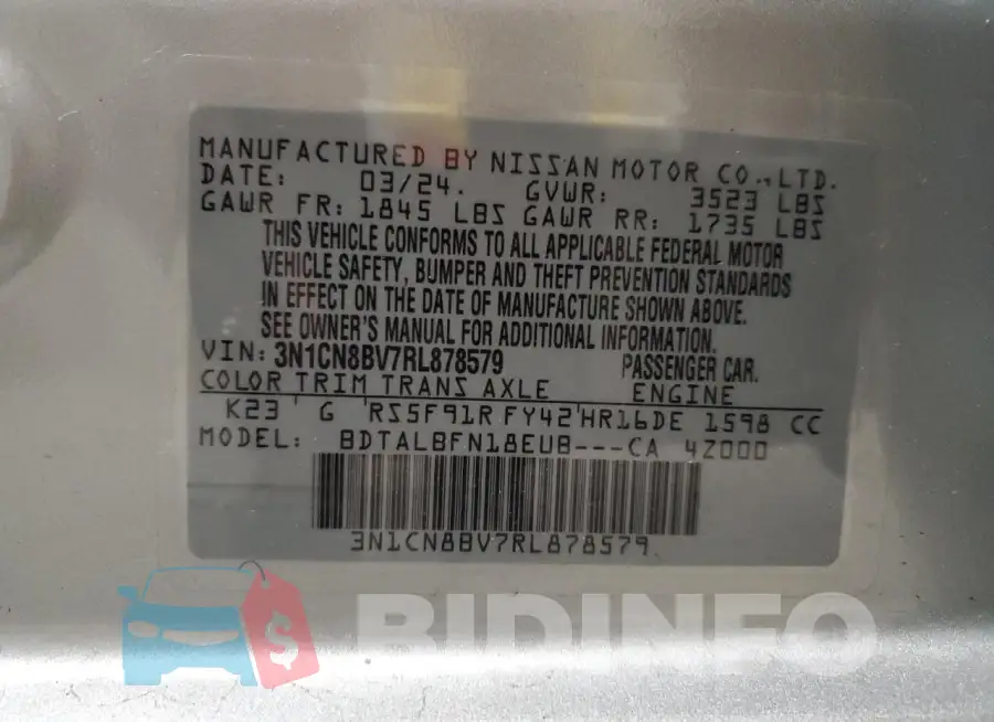 3N1CN8BV7RL878579 Photo# 12