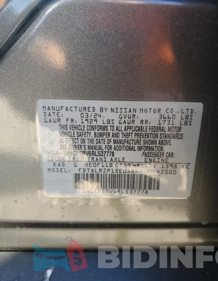 3N1CP5BV6RL537778 Photo# 14