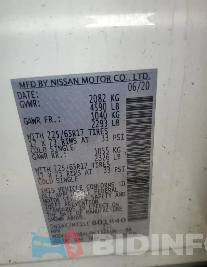 5N1AT2MT1LC801840 Photo# 12