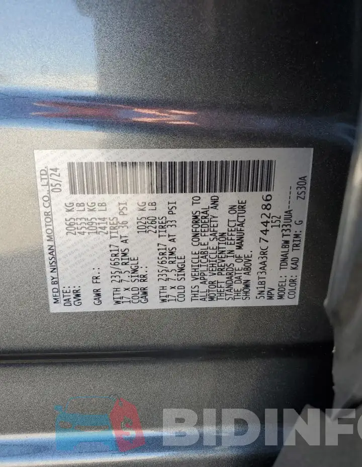 5N1BT3AA3RC744286 Photo# 13