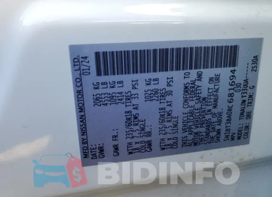 5N1BT3BA0RC681694 Photo# 13