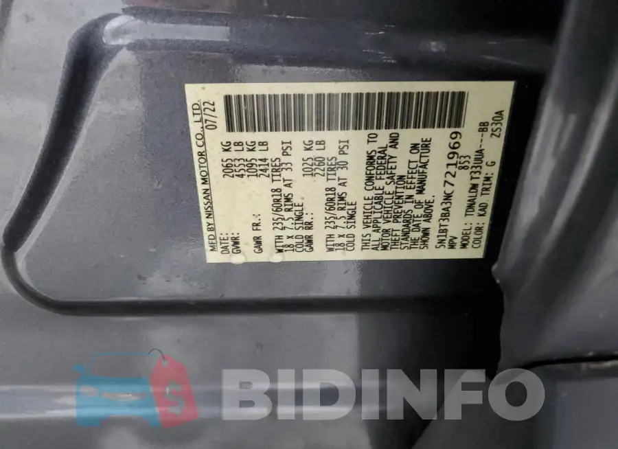 5N1BT3BA3NC721969 Photo# 13