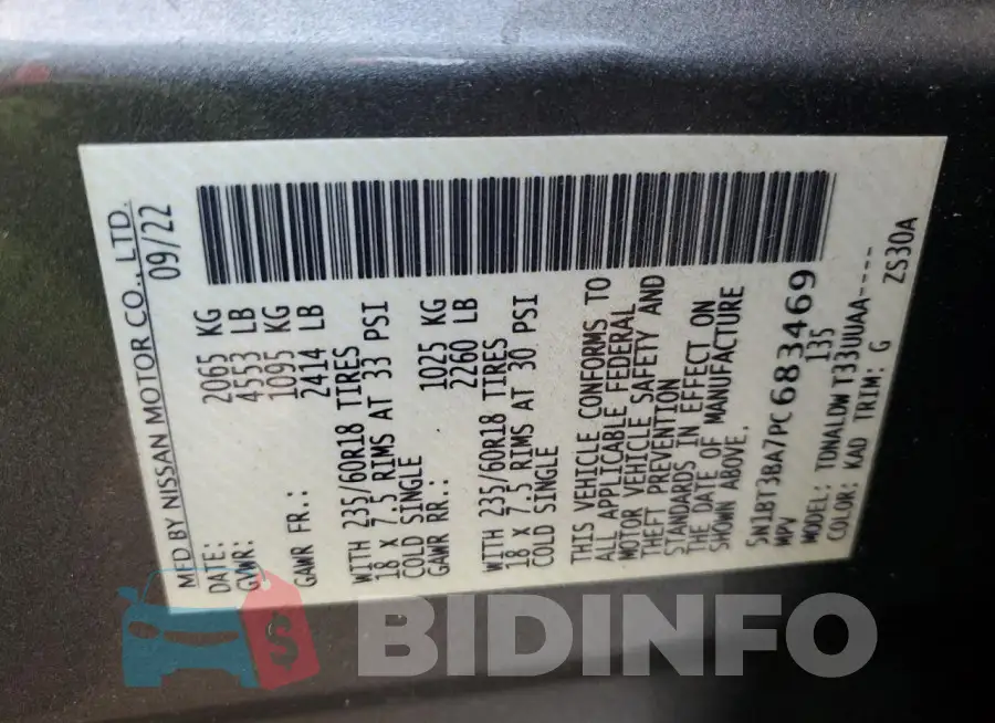5N1BT3BA7PC683469 Photo# 14
