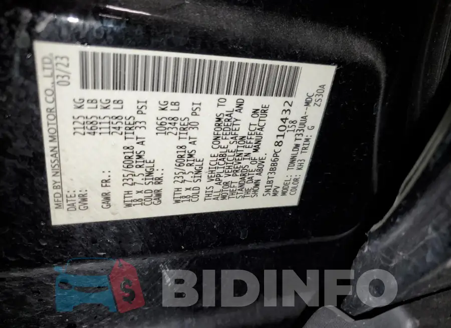 5N1BT3BB6PC810432 Photo# 13