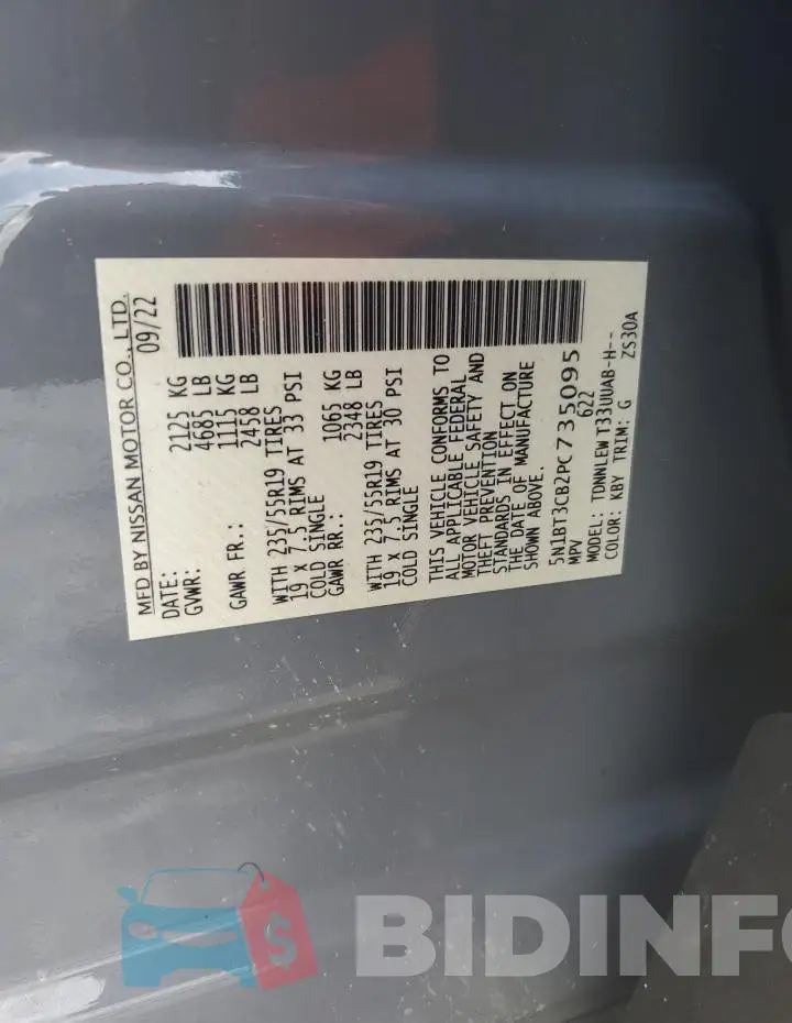 5N1BT3CB2PC735095 Photo# 13