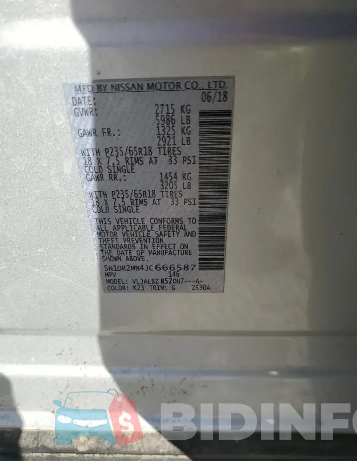 5N1DR2MN4JC666587 Photo# 14