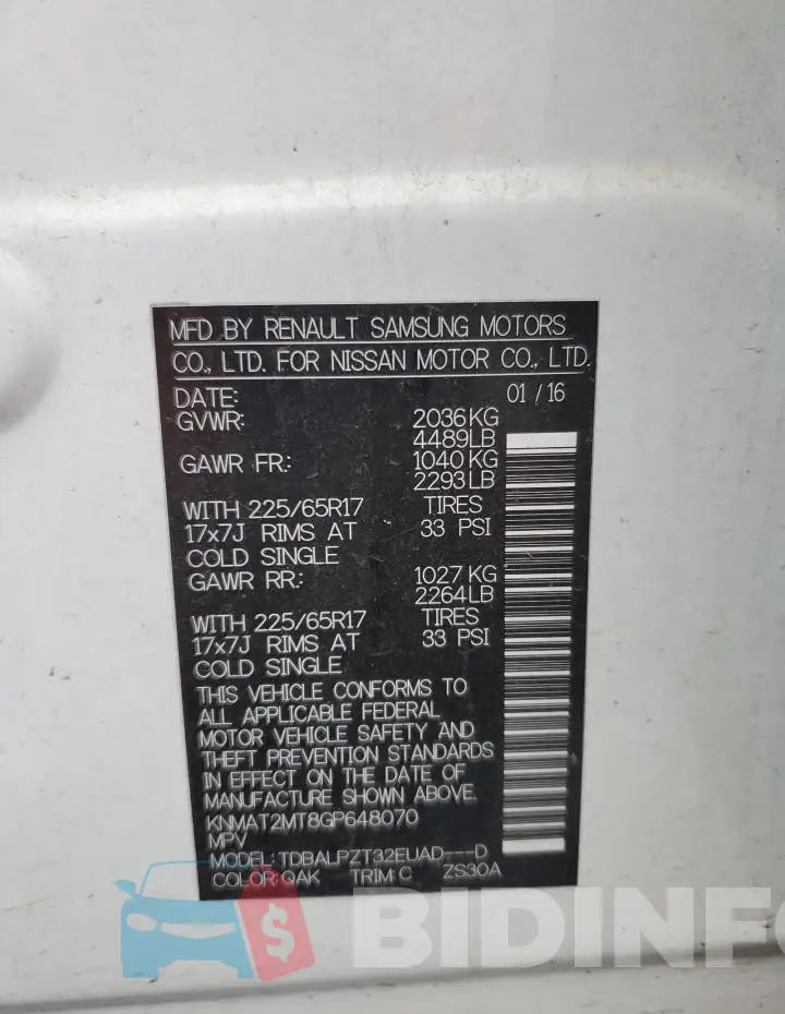 KNMAT2MT8GP648070 Photo# 12