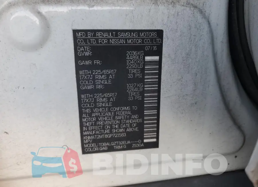 KNMAT2MT8GP721583 Photo# 14