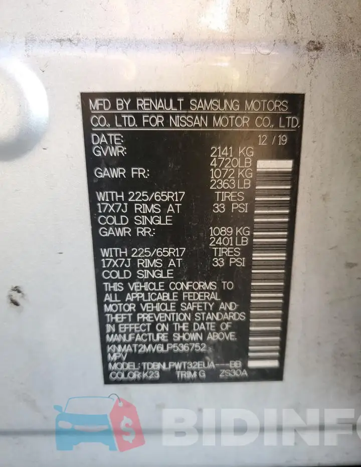 KNMAT2MV6LP536752 Photo# 13
