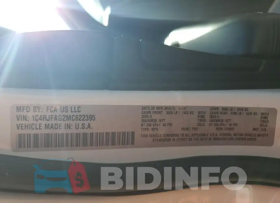 1C4RJFAG2MC622395 Photo# 13