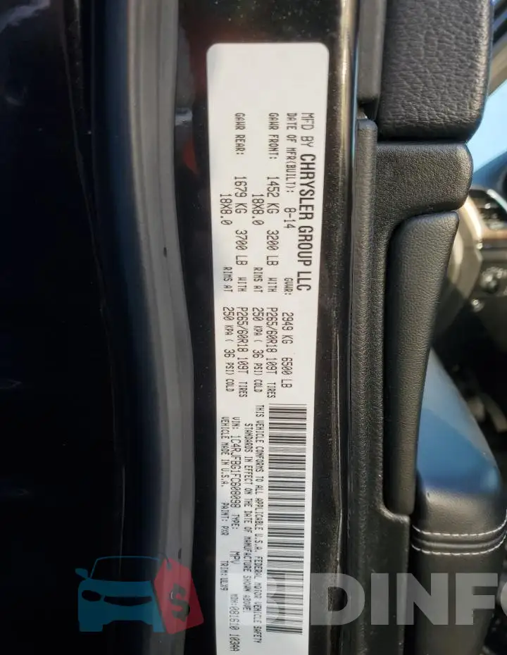 1C4RJFBG1FC608098 Photo# 14