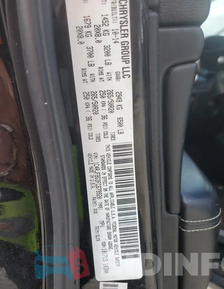 1C4RJFBG3FC679920 Photo# 13