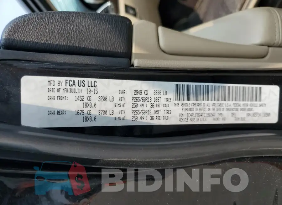 1C4RJFBG4FC190247 Photo# 14