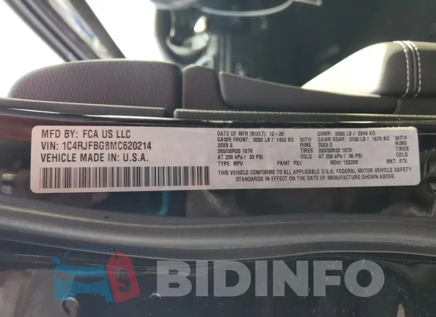 1C4RJFBG8MC620214 Photo# 12