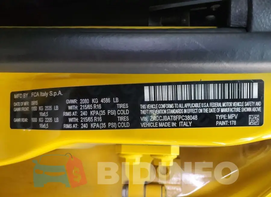 ZACCJBAT8FPC38048 Photo# 13