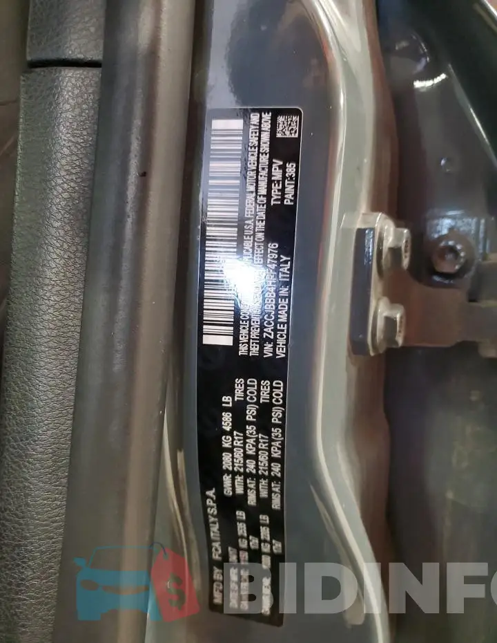 ZACCJBBB4HPF47976 Photo# 13
