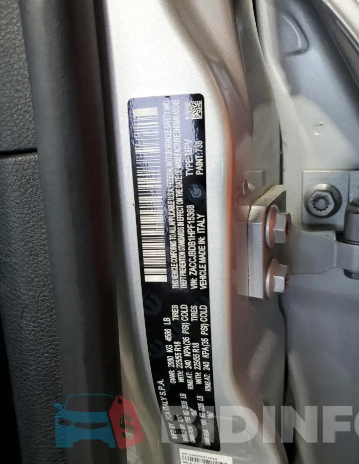 ZACCJBDB1HPF15368 Photo# 13