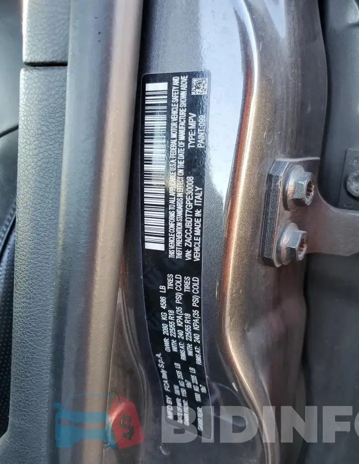 ZACCJBDT7GPE30008 Photo# 13