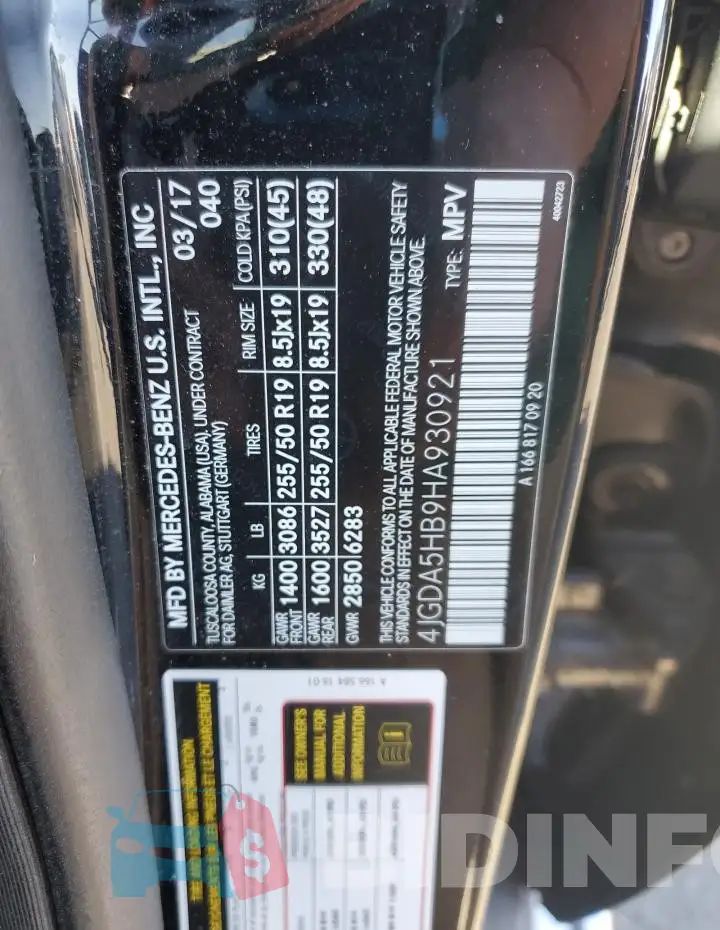 4JGDA5HB9HA930921 Photo# 13
