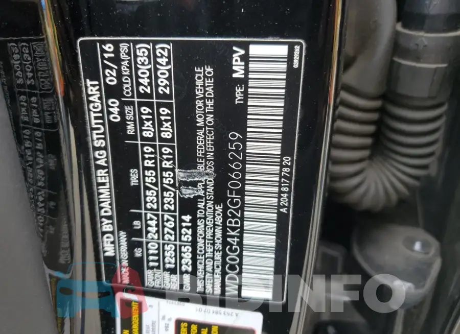 WDC0G4KB2GF066259 Photo# 13