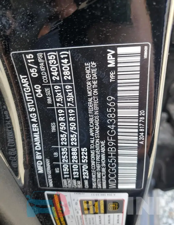WDCGG5HB9FG438569 Photo# 13