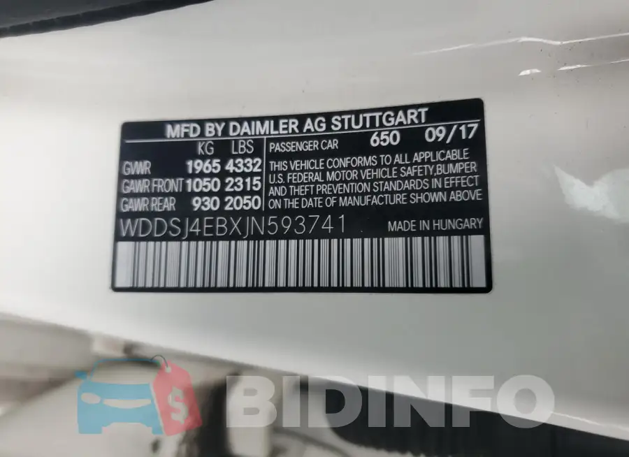 WDDSJ4EBXJN593741 Photo# 13