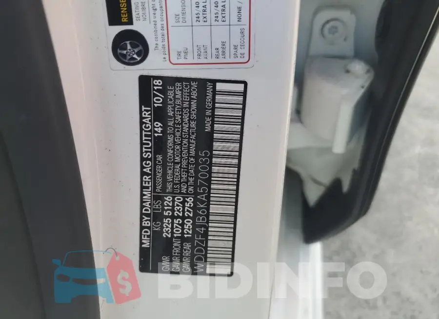 WDDZF4JB6KA570035 Photo# 12