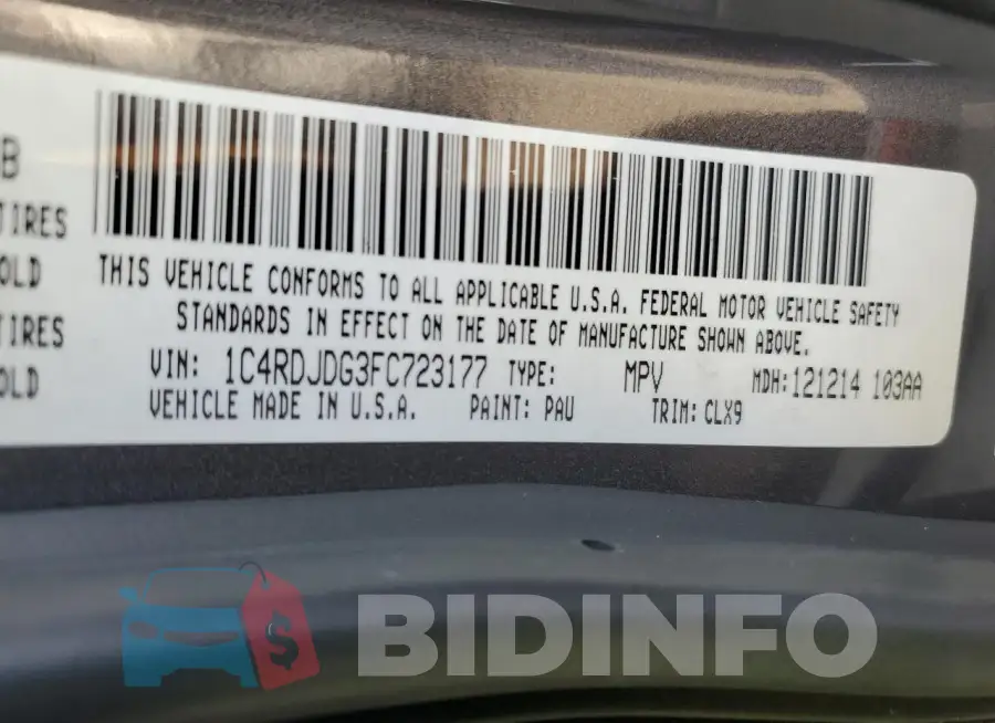 1C4RDJDG3FC723177 Photo# 12