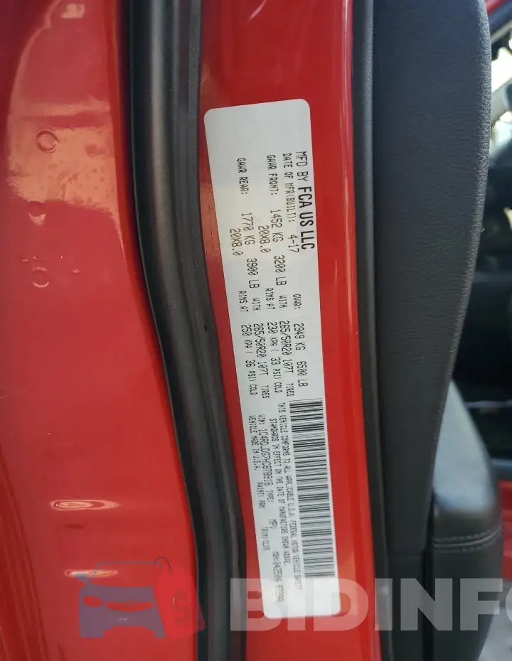1C4RDJDG7HC878916 Photo# 13