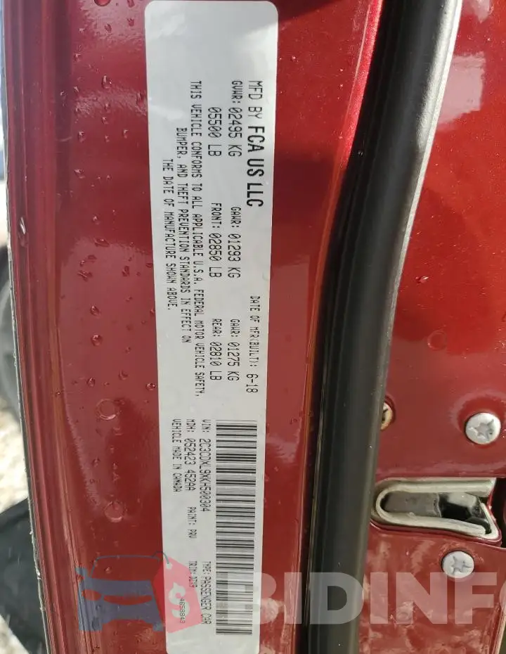 2C3CDXL9XKH500304 Photo# 12