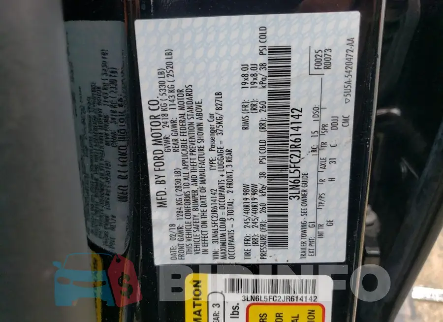 3LN6L5FC2JR614142 Photo# 12