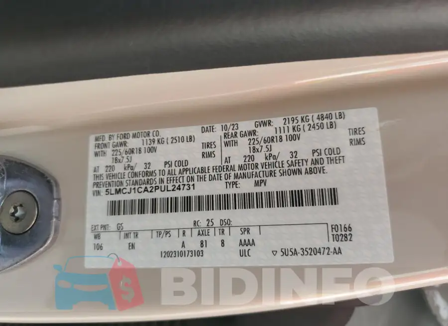 5LMCJ1CA2PUL24731 Photo# 14