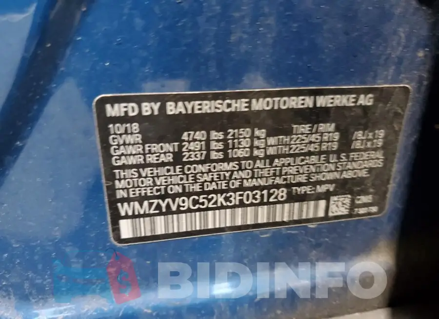 WMZYV9C52K3F03128 Photo# 12