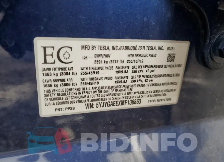 5YJYGAEEXMF136863 Photo# 12