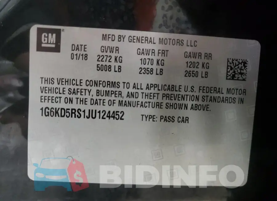 1G6KD5RS1JU124452 Photo# 13