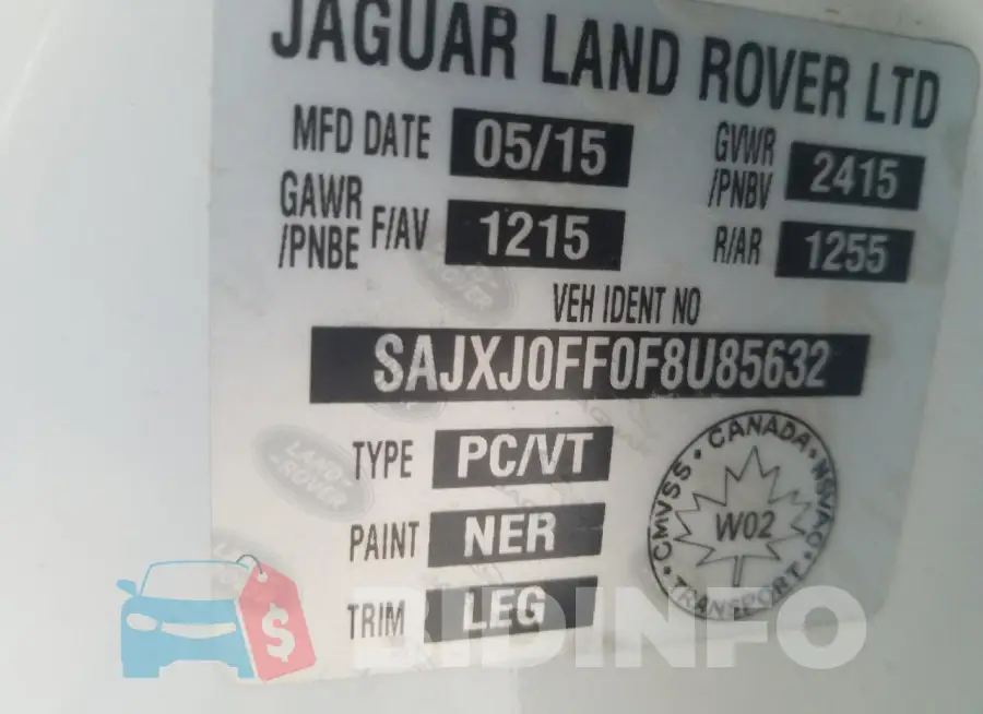 SAJXJ0FF0F8U85632 Photo# 12