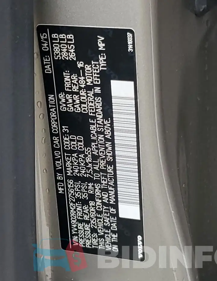 YV4902RM2F2756156 Photo# 13